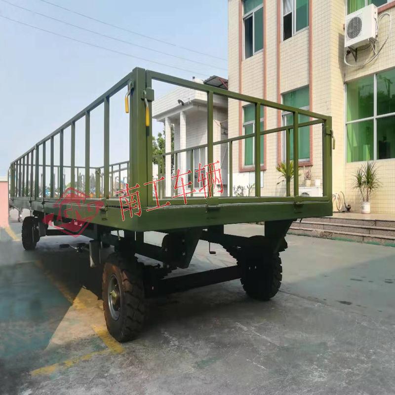 5吨护栏XINGKONGSPORT 全挂底盘拖车 军绿色